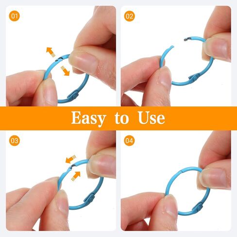 300 Pcs Loose Leaf Binder Rings 1 Inch Colorful Book Ring Metal Rings for Crafts Notebook Keychain Index Cards for Teachers Workers Office Supplies in Saudi Arabia