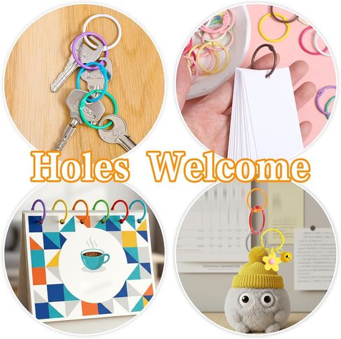 300 Pcs Loose Leaf Binder Rings 1 Inch Colorful Book Ring Metal Rings for Crafts Notebook Keychain Index Cards for Teachers Workers Office Supplies in Saudi Arabia
