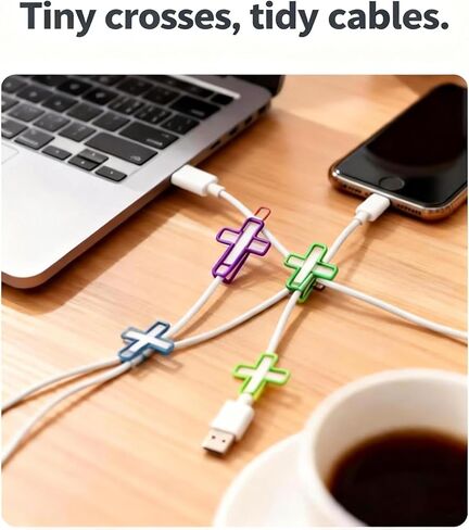 150 قطعة من مشابك الورق الصغيرة المتقاطعة، مشابك ورق متقاطعة ملونة كبيرة الحجم، مشبك ورق CROS-s لصفحات الكتاب المقدس، مشبك ورق مسيحي متعدد الألوان لملاحظات مستندات المكتب المرجعية (10 ألوان) in Kuwait