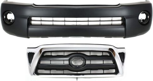 Garage-Pro Front Bumper Cover For Toyota Tacoma 2005-2008, 2Pc Kit, Automotive Exterior Accessories, Textured, Includes (1) Bumper Cover, (1) Grille in Saudi Arabia