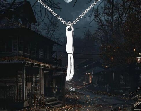 WUSUANED Horror Michael Necklace Scary Knife Jewelry Killer Birthday Gift Horrible Movie Fan Gifts in Saudi Arabia