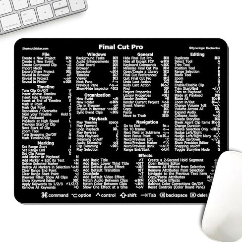 Synerlogic Mac Os Universal Basic Shortcut Quick Reference Guide Premium Rubber Laminated Mousepad for M-chip or Intel 8'' x 7.5'' in Saudi Arabia