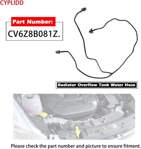 Radiator Overflow Tank Water Hose Compatible with 2013-2016 Ford Escape 2.0L L4 Replaces CV6Z8B081Z in Kuwait