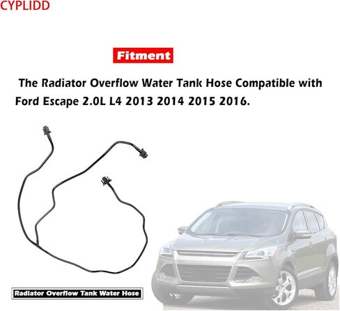 Radiator Overflow Tank Water Hose Compatible with 2013-2016 Ford Escape 2.0L L4 Replaces CV6Z8B081Z in Kuwait