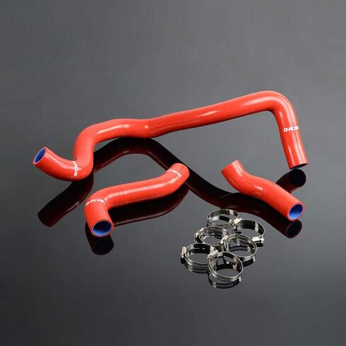 PIT66 Silicone Radiator Coolant Hose Kit,Compatible with 2000-2005 VW MK4 Golf/Bora Audi A3 1.8T 20VT Black with Clamps in Saudi Arabia