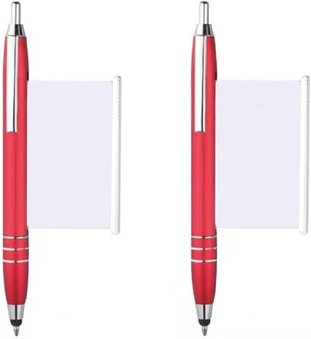 2Pcs Red Pen With Cheat Sheet, Retractable Paper Ball Point Pens For School Office Color Ballpoint Pens, Pens and Refills in Kuwait