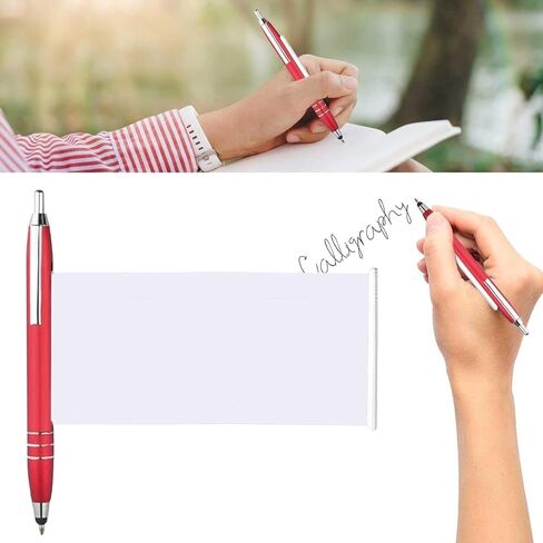 2Pcs Red Pen With Cheat Sheet, Retractable Paper Ball Point Pens For School Office Color Ballpoint Pens, Pens and Refills in Kuwait