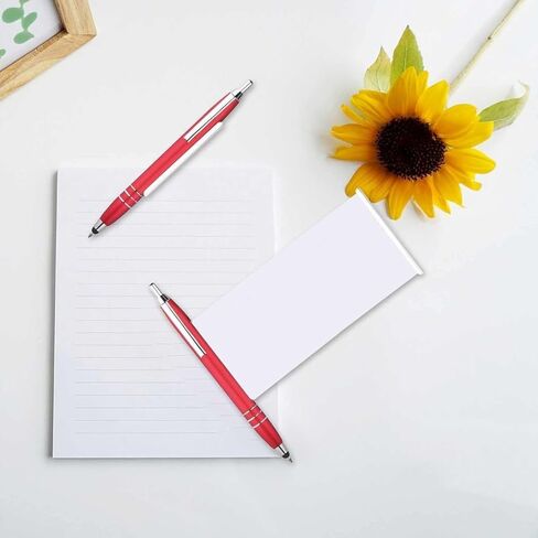 2Pcs Red Pen With Cheat Sheet, Retractable Paper Ball Point Pens For School Office Color Ballpoint Pens, Pens and Refills in Kuwait