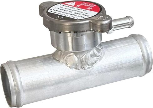 32mm 1-1/4" Radiator Hose 1.25" Aluminum Radiator Coolant Inline Filler Neck Upper Hose With Cap Natural in Kuwait