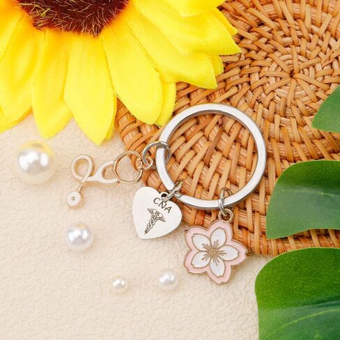 CNA Gifts CNA Week for Women Keychain Card Certified Nursing Assistant Thank You Gifts Appreciation Key Chain Ring Accessories Cna Essentials Cna Chistmas Gift Retirement Birthday Valentines Day Gift in Kuwait