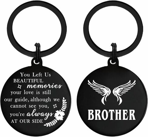 Resdink Brother Memorial Gifts, Sympathy Brother Bereavement Grief Keychain, in Remembrance of Sibling Deceased Present in Saudi Arabia