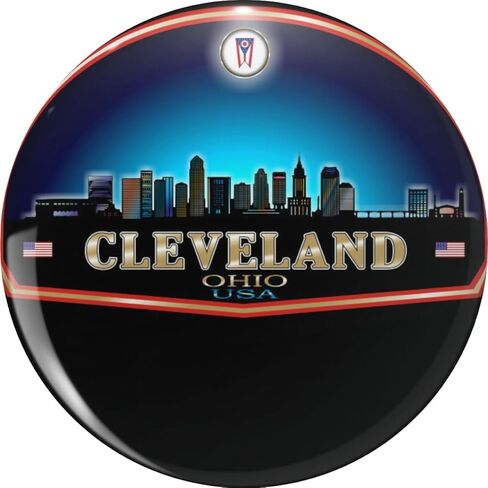 Cleveland city Ohio USA skyline flag Pin Lapel Pin Cute Brooch Pins Badges 0.75" in Saudi Arabia
