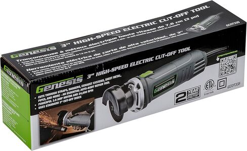 Genesis GCOT335 3" 3.5 Amp High Speed Corded Cut Off Tool with Quick-Release Adjustable Guard, Arbor Wrench, 3 in. Cut-off disc and Safety Switch in Kuwait