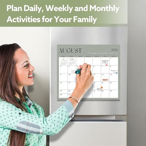 2025-2026 Magnetic Fridge Calendar, 18 Month 11.4''×13'' Fridge Calendar Runs from January 2025 to June 2026 Magnetic Calendar for Refrigerator for Personal Planning and Organizing in Kuwait