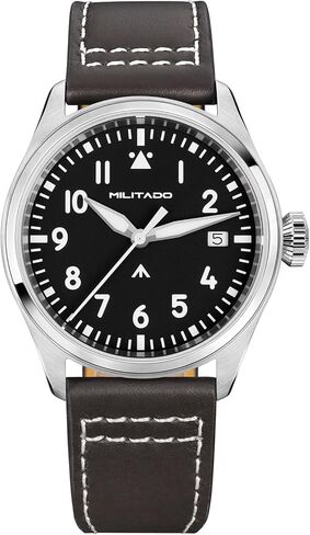 TACTICAL FROG MILITADO ML21 37mm Aviation-Inspired Field Watch, VH31 Sweep/515 Quartz Movement, Sapphire Crystal, BGW9 Lume, 100M Waterproof Men's Casual Dress Watch in Kuwait