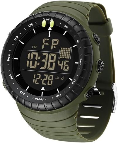 Military Waterproof Digital Sports Tactical Watch for Men with LED Backlight and Stopwatch in Saudi Arabia