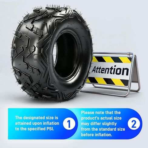 TRIBLE SIX 145/70-6 Go Kart Tires,6 PR ATV Street Mini Bike Tires 145/70-6 (14x6-6) for Sand Mud Trail,Non-Directional Big Horn Style,Tubeless (Pack of 2) in Saudi Arabia