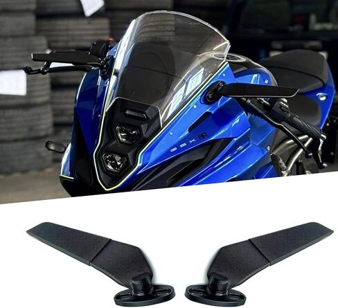 FOR GSX-8R gsx8r 2024 new black motorcycle rearview mirror modified wind wing adjustable rotating rearview mirror gsx8r accessories in Kuwait