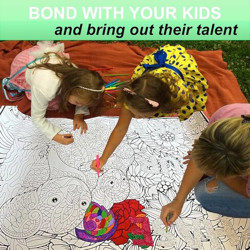 ملصق تلوين عملاق للبالغين والأطفال - ملصقات تلوين كبيرة من كوالا للحائط - صفحات ملهمة ضخمة للتلوين في مكتب العمل والفصول الدراسية - ورقة كبيرة من الحيوانات - حجم كبير لطاولة الأرضية in Kuwait