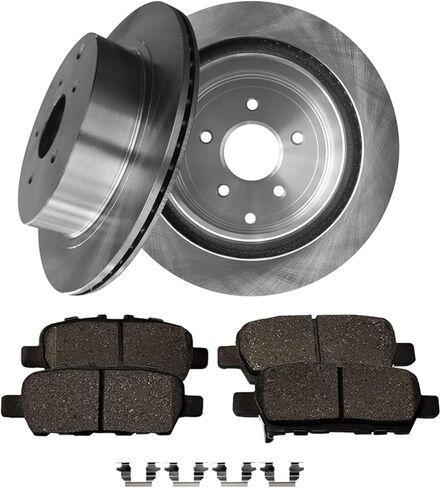 PM Auto Set of 6 Rear 308mm Brake Disc Rotors-Ceramic Brake Pad Kit Replacement For 2014-2019 Nissan Pathfinder in Saudi Arabia