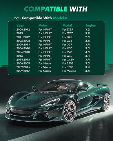 مجموعات دوارات الفرامل الخلفية من SCITOO مناسبة لإنفينيتي EX35 EX37 G25 G35 G37 M35 M45 Q40 QX50، لنيسان 350Z 2006-2009، لنيسان 370Z 2009-2019، لنيسان ماكسيما 2009-2019 in Saudi Arabia