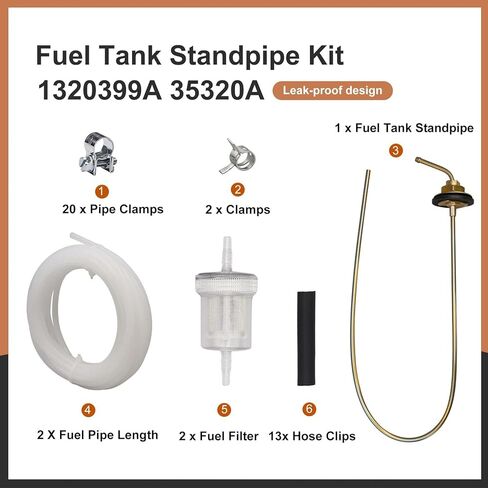 1320399A Fuel Tank Standpipe Kit 650mm x 5mm with Diesel Heater Fuel Line Set, Compatible with Webasto Air Top & Thermo Top Diesel Heaters, Eberspacher HL18/24/32/HL90, EVO 3900/5500 in Saudi Arabia