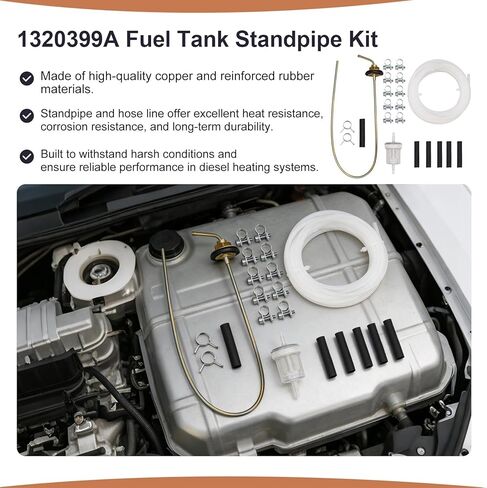1320399A Fuel Tank Standpipe Kit 650mm x 5mm with Diesel Heater Fuel Line Set, Compatible with Webasto Air Top & Thermo Top Diesel Heaters, Eberspacher HL18/24/32/HL90, EVO 3900/5500 in Saudi Arabia