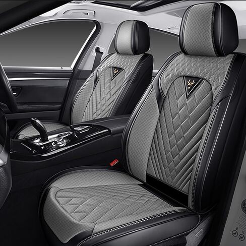 Car Seat Covers Full Set for Chevy Avalanche 2002-2026, Waterproof Nappa Leather Car Seat Cover, Full Coverage Car Seat Covers Sets(5 Seats/Black) in Saudi Arabia