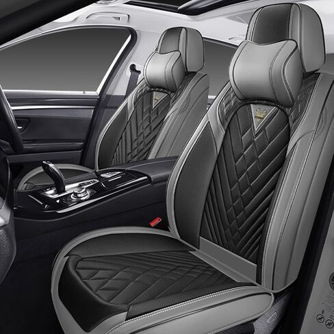 Car Seat Covers Full Set for Chevy Avalanche 2002-2026, Waterproof Nappa Leather Car Seat Cover, Full Coverage Car Seat Covers Sets(5 Seats/Black) in Saudi Arabia