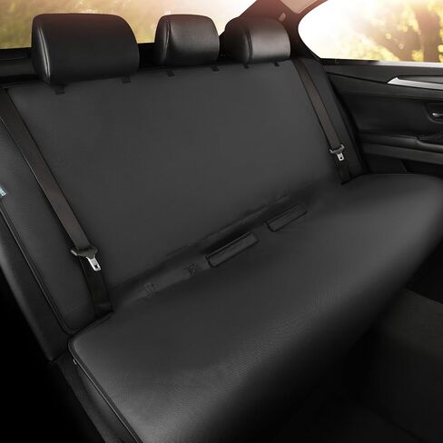 Waterproof Car Seat Covers Black - Washable Rear Bench Car Seat Protectors with Anti Slip Bottom - Durable Auto Seat Cushions Universal Fit for Vehicles Cars SUV Trucks in Saudi Arabia