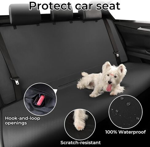 Waterproof Car Seat Covers Black - Washable Rear Bench Car Seat Protectors with Anti Slip Bottom - Durable Auto Seat Cushions Universal Fit for Vehicles Cars SUV Trucks in Saudi Arabia