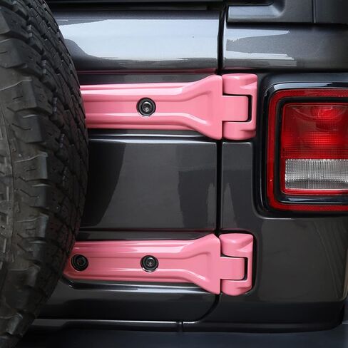 CheroCar لسيارة Jeep JL غطاء مفصل الباب الخلفي دعامة إطار احتياطي للباب الخلفي ملحقات خارجية لسيارة Jeep Wrangler JL JLU 2018-2026 Sport X Sahara Rubicon in Kuwait