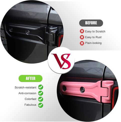 CheroCar لسيارة Jeep JL غطاء مفصل الباب الخلفي دعامة إطار احتياطي للباب الخلفي ملحقات خارجية لسيارة Jeep Wrangler JL JLU 2018-2026 Sport X Sahara Rubicon in Kuwait