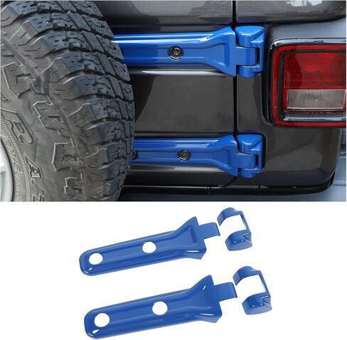 CheroCar لسيارة Jeep JL غطاء مفصل الباب الخلفي دعامة إطار احتياطي للباب الخلفي ملحقات خارجية لسيارة Jeep Wrangler JL JLU 2018-2026 Sport X Sahara Rubicon in Saudi Arabia