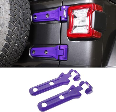 CheroCar لسيارة Jeep JL غطاء مفصل الباب الخلفي دعامة إطار احتياطي للباب الخلفي ملحقات خارجية لسيارة Jeep Wrangler JL JLU 2018-2026 Sport X Sahara Rubicon in Kuwait
