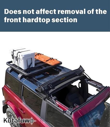 KUYAFUWO 3PCS OEM Roof Rack Extensions Fit for 2021-2025 Ford Bronco 4 Door Hard Top, Roof Rails Luggage Cross Bars in Kuwait