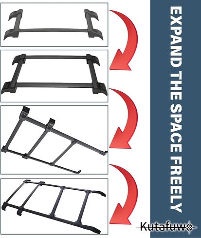 KUYAFUWO 3PCS OEM Roof Rack Extensions Fit for 2021-2025 Ford Bronco 4 Door Hard Top, Roof Rails Luggage Cross Bars in Kuwait