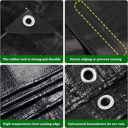 غطاء قماش القنب الثقيل 13 × 13FT غطاء قماش بولي مقاوم للماء لجميع الأغراض in Kuwait