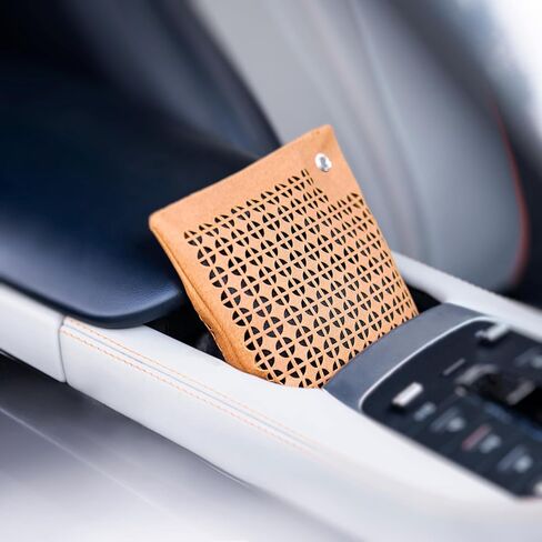 THEDOTS Car Air Purifier Bags (Leather Style) - 2 x 500g Bags (1kg Total) Activated Charcoal Odor Eliminator for Smoke - Unscented Mineral Crystal Absorber for Auto & Home (Grey&Brown) in Saudi Arabia