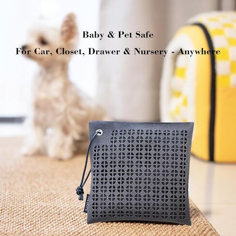 THEDOTS Car Air Purifier Bags (Leather Style) - 2 x 500g Bags (1kg Total) Activated Charcoal Odor Eliminator for Smoke - Unscented Mineral Crystal Absorber for Auto & Home (Grey&Brown) in Saudi Arabia