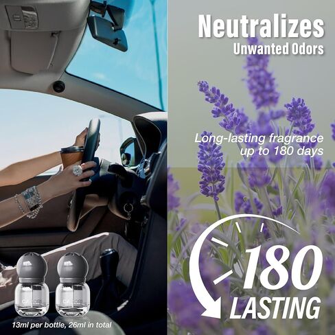 معطر هواء للسيارة عبوتين - على شكل مصباح كهربائي رائع - مشبك تهوية للسيارة - رائحة تدوم طويلاً - زيوت عطرية - إكسسوارات سيارة معطرة - محيط in Kuwait