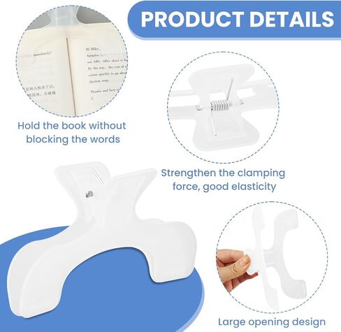 Book Page Holder Bookmark, Reading Accessories Convenient for Reading Teaching and Fixing Manuscripts, Suitable for Teacher Clerk(Book Clip) in Kuwait