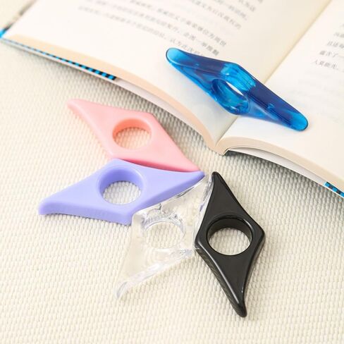 5 Pack Thumb Book Page Holder, Thumb Bookmark, Book Opener Holder, Book Accessories Gifts for Teacher, Student and Reading Lovers (Purple) in Saudi Arabia