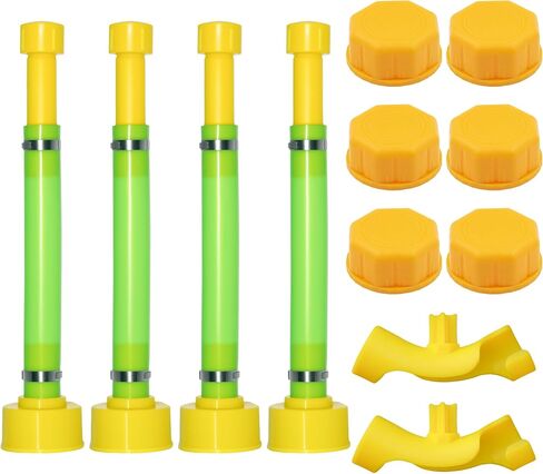 2 PCS 10.9'' Gas Can Spout Replacement with 4 PCS Yellow Gas Cap, Compatible with Midwest Scepter Gas Cans Fit for 1/2/5/10 Gallon Fuel Jugs that feature 1.75''-1.8'' Thread in Kuwait