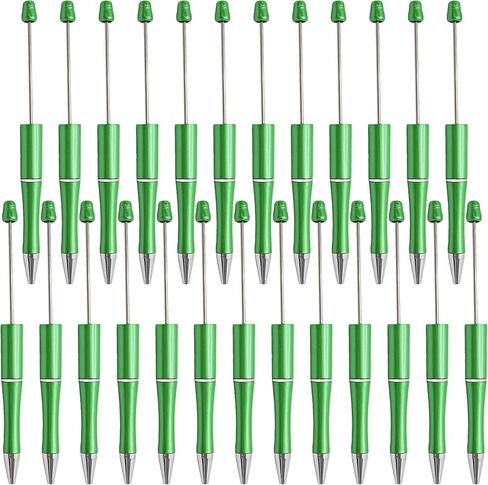 pson 25Pcs Plastic Beadable Ballpoint Pens with Black Ink for Women Men Office School Supplies(Green) in Saudi Arabia