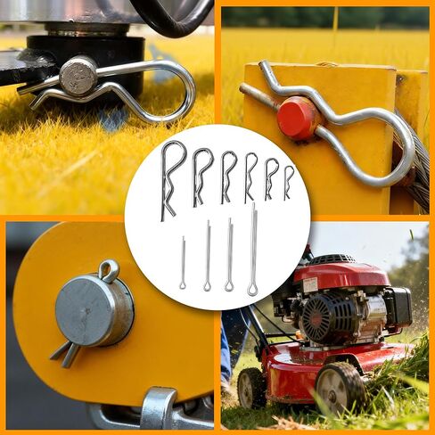 260PCS Heavy Duty Hitch Pins Assortment - Lynch, PTO & Cotter Pins for Trailers, Tractors, Trucks, Farm & Lawn Equipment, Snow Plows - Rust-Resistant Zinc Plated Steel with Double-Sided Toolbox in Kuwait