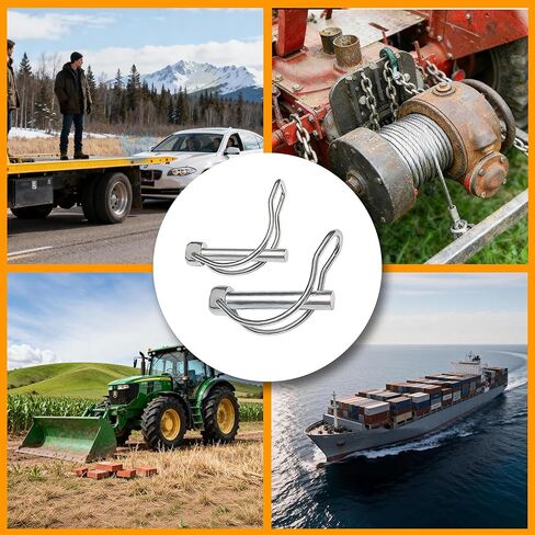 260PCS Heavy Duty Hitch Pins Assortment - Lynch, PTO & Cotter Pins for Trailers, Tractors, Trucks, Farm & Lawn Equipment, Snow Plows - Rust-Resistant Zinc Plated Steel with Double-Sided Toolbox in Kuwait