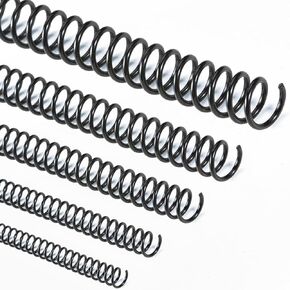 50 حزمة من ملفات التجليد الحلزونية 4:1 درجة، مجموعة ملفات تجليد بلاستيكية سوداء - 5 أحجام (1/4، 5/16، 3/8، 1/2، 3/4 بوصة) مجموعة مختلطة، ملف حلزوني للمستندات بحجم الحروف in Kuwait