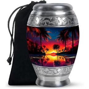 جرار شاطئ المحيط للرماد البشري، جرة للرماد، جرار حرق كبيرة للرماد البشري، الجنازة والدفن للبالغين، هدية تزيينية للإناث، 10 بوصة in Kuwait