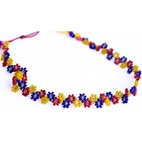 قلادة قلادة قابلة للتعديل مصنوعة يدويًا من TravelDanceSave من كولومبيا - ألوان علم كولومبيا - زهور in Kuwait